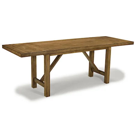 Pub Height Trestle Table with (2) 13-Inch Leaves